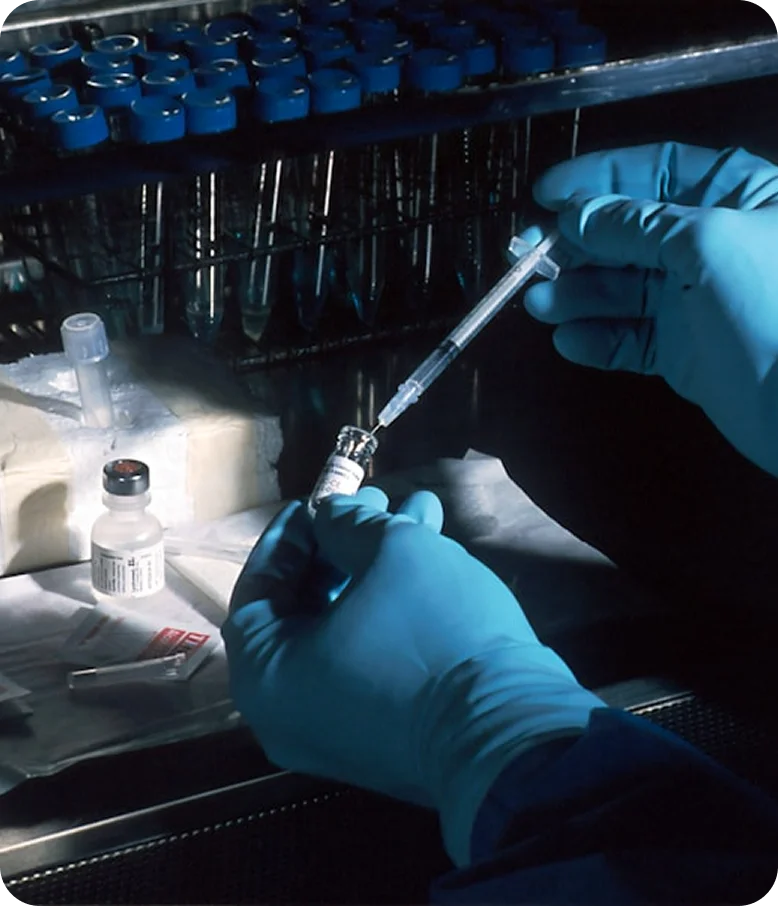 Researcher working in a laboratory